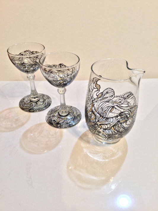 Vintage Aperitif Glass Set