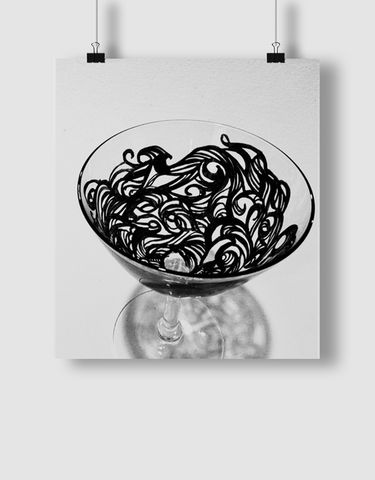 Black and White Martini